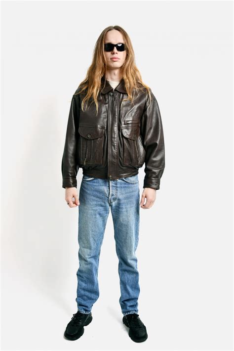 1970s bomber jacket|men's 70s style leather jacket.